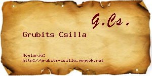 Grubits Csilla névjegykártya