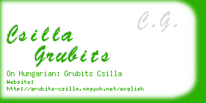 csilla grubits business card